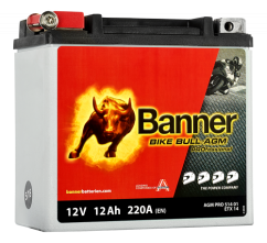 Motobaterie Banner Bike Bull AGM PRO 51401 / BETX 14, 12Ah, 12V