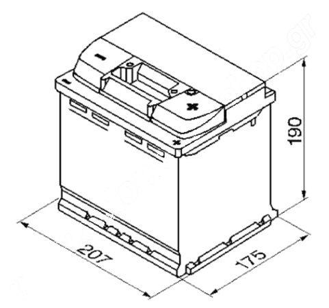 Autobaterie EXIDE Excell 50Ah, 12V, EB500