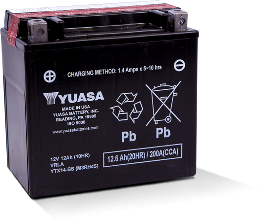 Motobaterie YUASA YTX14-BS, 12V,  12Ah