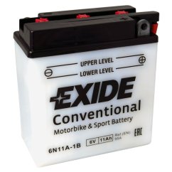 Motobaterie EXIDE Bike Conventional 11Ah, 6V, 6N11A-1B