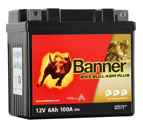 Motobaterie Banner BIKE BULL AGM PLUS 50621 BGTZ7-S (YTX5L-BS), 12V - 6Ah