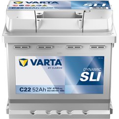 Autobaterie VARTA Dynamic SLI 12V 52Ah 470A, 552400, C22
