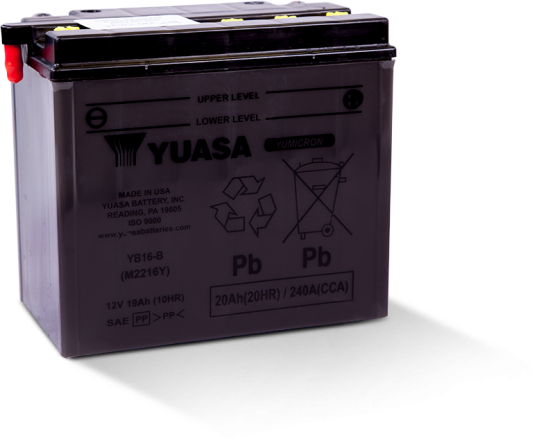 Motobaterie YUASA YB16-B, 12V,  19Ah