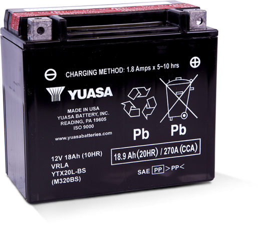 Motobaterie YUASA YTX20L-BS, 12V,  18Ah