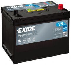 Autobaterie EXIDE Premium 75Ah, 12V, EA754