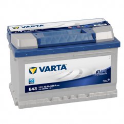 Autobaterie VARTA Blue Dynamic 72Ah, 12V, E43, 572409