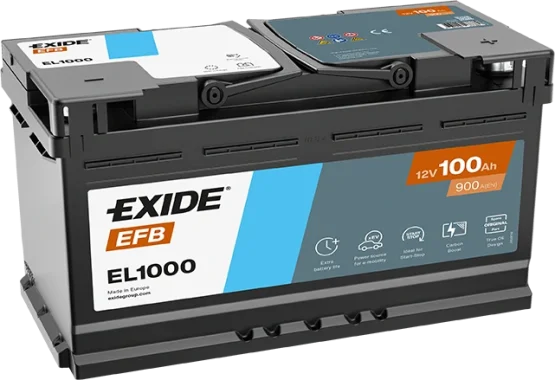 Exide start-stop EFB 100Ah, 12V, EL1000