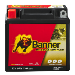 Motobaterie Banner BIKE BULL AGM PLUS 50914 BGB9B, 12V - 9Ah  ( YB9-B )