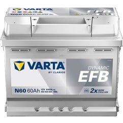 Autobaterie VARTA Dynamic EFB 12V 60Ah 640A, 560500, N60
