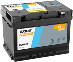 Autobaterie EXIDE Premium 12V 61Ah 600A EA612