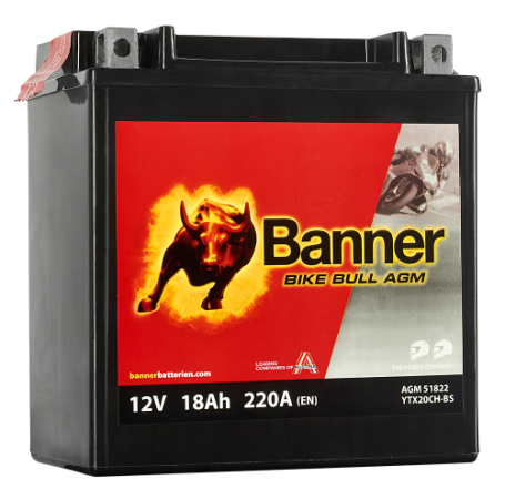Motobaterie Banner Bike Bull AGM YTX20CH-BS, 18Ah, 12V