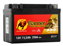 Motobaterie Banner BIKE BULL AGM PLUS 51201 BGTZ14-S (YTZ14S), 12V - 11Ah