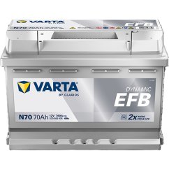 Autobaterie VARTA Dynamic EFB 12V 70Ah 760A, 570500, N70