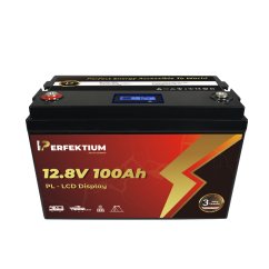 PERFEKTIUM LiFePO4 12.8V 100Ah se Smart BMS a LCD displejem