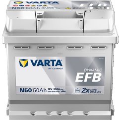 Autobaterie VARTA Dynamic EFB 12V 50Ah 550A, 550500, N50