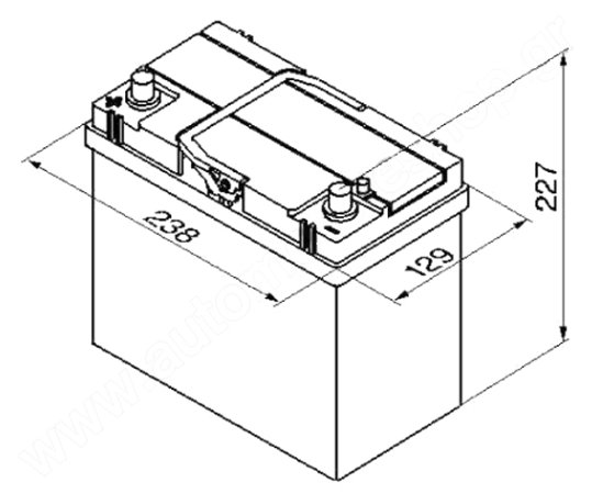 Autobaterie EXIDE Excell 45Ah, 12V, EB457
