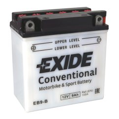 Motobaterie EXIDE BIKE Conventional 9Ah, 12V, YB9-B / 12N9-4B-1
