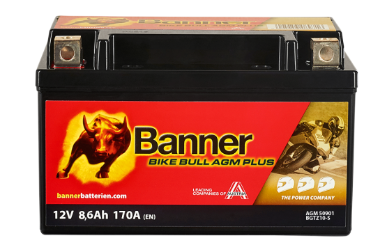 Motobaterie Banner BIKE BULL AGM PLUS 50901 BGTZ10-S (YTZ10S), 12V - 9Ah