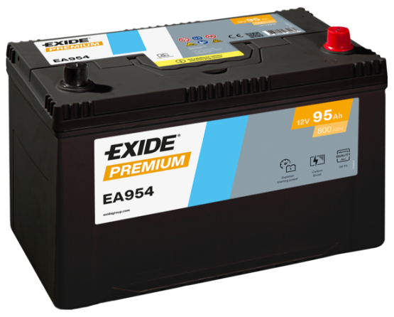 Autobaterie EXIDE Premium 95Ah, 12V, EA954