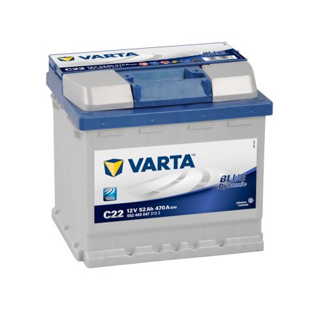 Autobaterie VARTA BLUE Dynamic 52Ah, 12V, C22, 552400