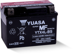 Motobaterie YUASA YTX4L-BS, 12V,  3Ah