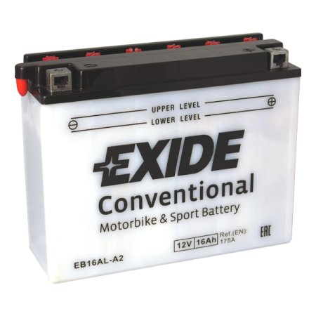 Motobaterie EXIDE Bike Conventional 16Ah, 12V, YB16AL-A2