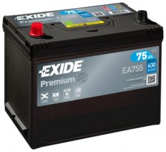 Autobaterie EXIDE Premium 75Ah, 12V, EA755