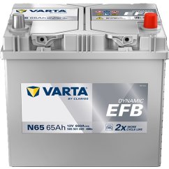 Autobaterie VARTA Dynamic EFB 12V 65Ah 650A, 565501, N65