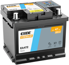 Autobaterie EXIDE Premium 47Ah, 12V, EA472