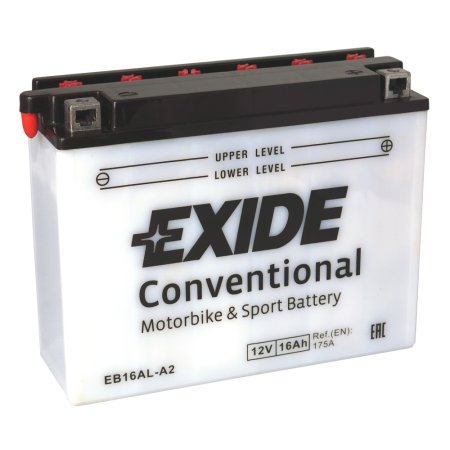 Motobaterie EXIDE Bike Conventional 16Ah, 12V, YB16AL-A2