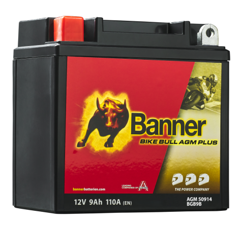 Motobaterie Banner BIKE BULL AGM PLUS 50914 BGB9B, 12V - 9Ah ( YB9-B )