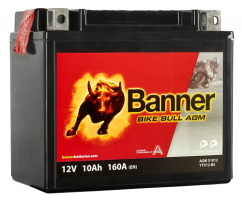 Motobaterie Banner Bike Bull AGM YTX12-BS, 10Ah, 12V