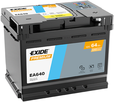 Autobaterie EXIDE Premium 64Ah, 12V, EA640