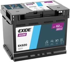 Autobaterie EXIDE Start-Stop AGM 12V 62Ah EK620