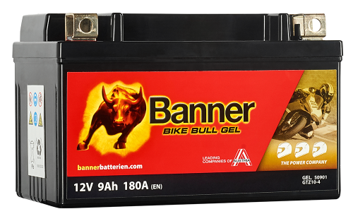 Motobaterie Banner Bike Bull GEL 50901, GTZ10-4 (YTZ10S), 12V - 9Ah