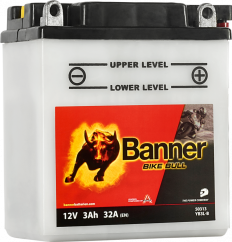 Motobaterie Banner Bike Bull YB3L-B, 3Ah, 12V