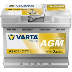 Autobaterie VARTA Silver Dynamic AGM  60Ah, 12V, D52, 560901
