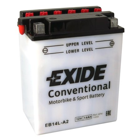 Motobaterie EXIDE Bike Conventional 14Ah, 12V, YB14L-A2 / 12N14-3A