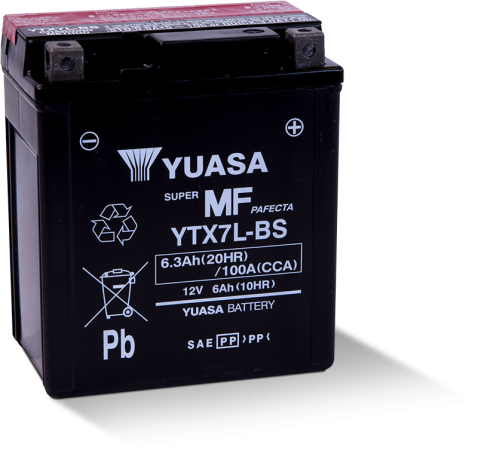 Motobaterie YUASA YTX7L-BS, 12V,  6Ah