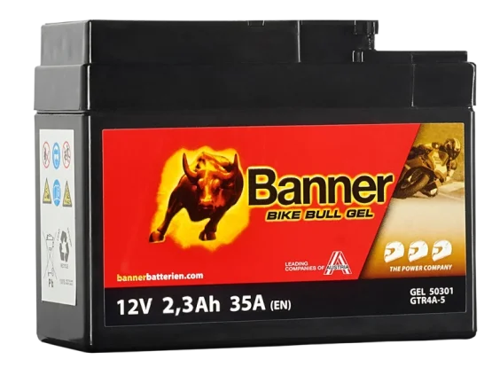 Motobaterie Banner Bike Bull GEL 50301, BGTR4A-5 (YTR4A-BS), 12V - 3Ah