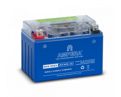 Motobaterie AMPERA GEL 12V 9Ah 120A, YTX9-BS