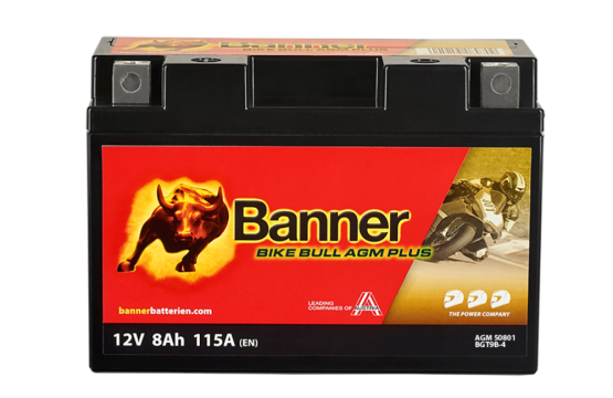 Motobaterie Banner BIKE BULL AGM PLUS 50801 BGT9B-4 (YT9B-BS), 12V - 8Ah