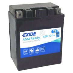 Motobaterie EXIDE BIKE AGM Ready 12Ah, 12V, AGM12-14 (YTX14AHL-BS)