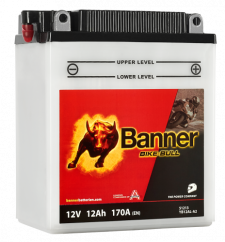 Motobaterie Banner Bike Bull YB12AL-A2, 12Ah, 12V