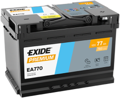 Autobaterie EXIDE Premium 77Ah, 12V, EA770