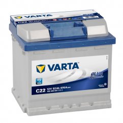 Autobaterie VARTA BLUE Dynamic 52Ah, 12V, C22, 552400