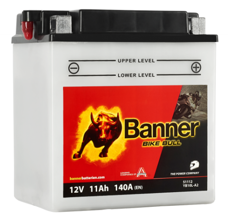 Motobaterie Banner Bike Bull YB10L-A2, 11Ah, 12V