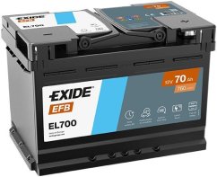 Autobaterie EXIDE START-STOP EFB 70Ah, 12V, EL700