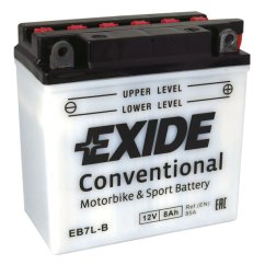 Motobaterie EXIDE BIKE Conventional 8Ah, 12V, YB7L-B / 12N7-3B