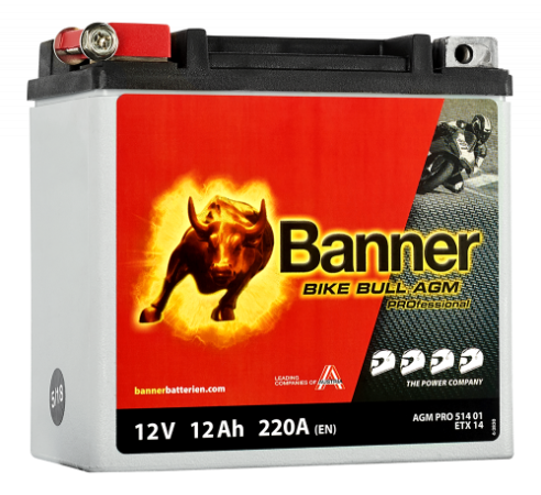 Motobaterie Banner Bike Bull AGM PRO 51401 / BETX 14, 12Ah, 12V